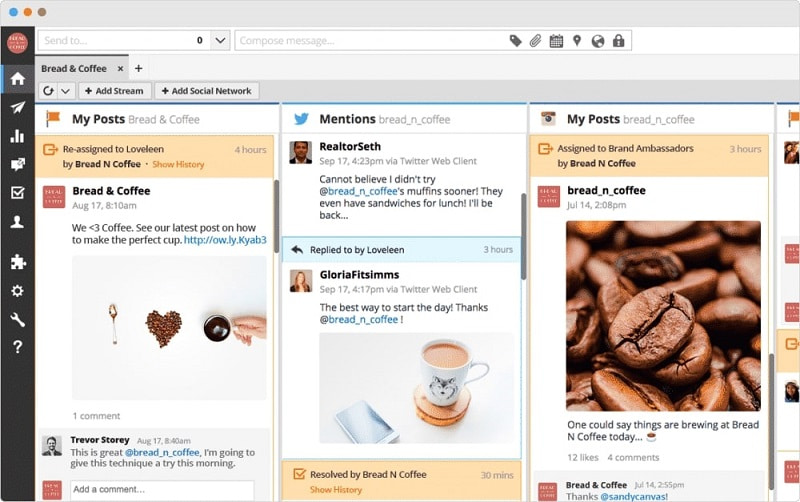 hootsuite workflow - social media planning and monitoring